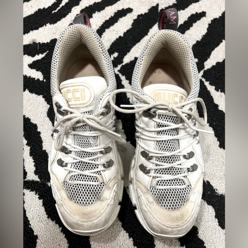 Gucci White Flashtrek Sneakers